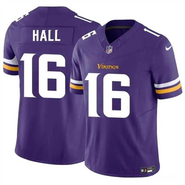 Men & Women & Youth Minnesota Vikings #16 Jaren Hall Purple 2023 F.U.S.E. Vapor Untouchable Limited Stitched Jersey->minnesota vikings->NFL Jersey